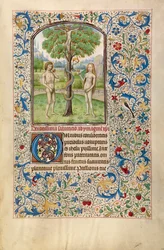 Adam en Eva eten de verboden vrucht, begin 1460